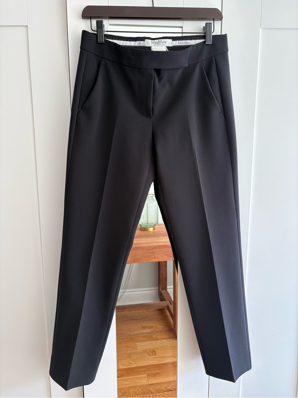 MaxMara Low/Mid Rise Black Tailored Dress Pants